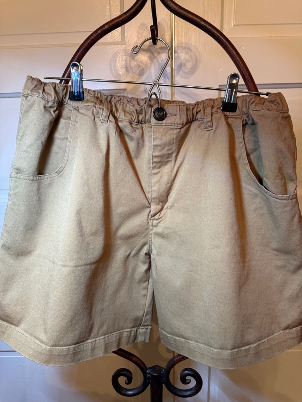 Bearskn Stretch Performance Hiking Shorts 2XL Elastic Waist Outdoor Khaki